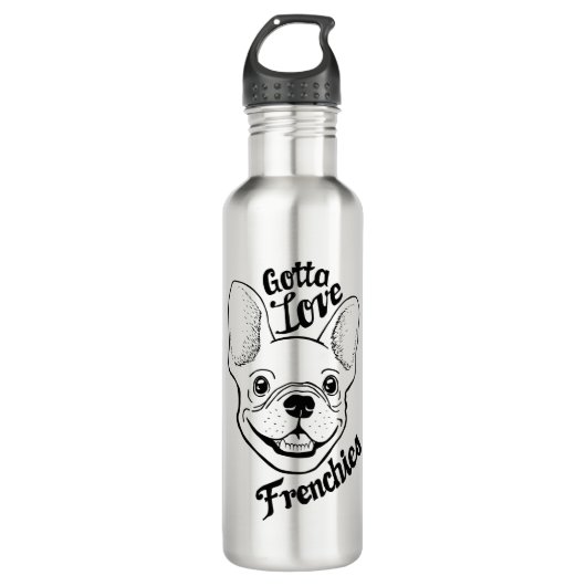 Gotta Liebe Frenchies Stainless Water Flasche Edelstahlflasche (Vorderseite)