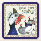 Gotta Liebe Guinea! Rechteckiger Pappuntersetzer (Vorderseite)