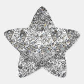 Gotta Lotta Diamonds Hintergrund Stern-Aufkleber (Vorderseite)