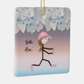 Gotta Run Female Running Floral Keramik Ornament (Rechts)