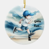 Gotta Run Male Runner Keepake Keramik Ornament (Vorne)
