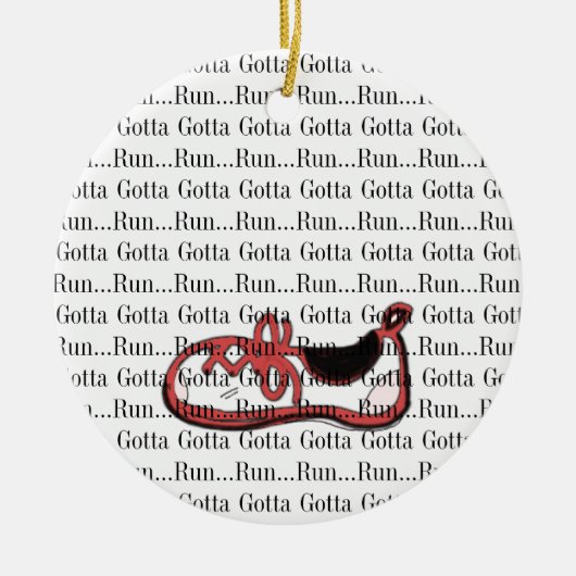 Gotta Run Red Runner Keramik Ornament (Vorne)