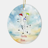 Gotta Run Running Figures Keramik Ornament (Links)