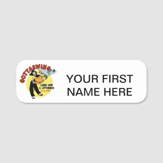 Gottaswing Name Tag 3 Namensschild (Vorderseite)