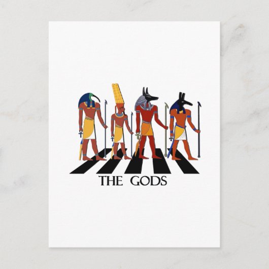 Götter der Abbey Road Postkarte (Vorderseite)