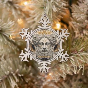 "Götter der Legende" Schneeflocken Zinn-Ornament