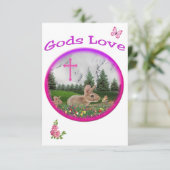 Götter Liebe Dankeskarte (Stehend Vorderseite)