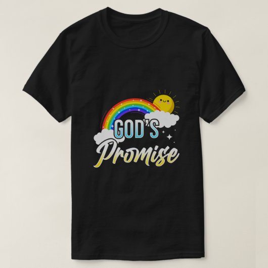 Götter versprechen ein Christliches Sprichwort der T-Shirt (Design vorne)