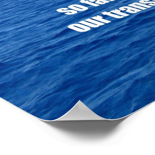 Gottes Barmherzigkeit: Psalm 103:12 Poster (Ecke)