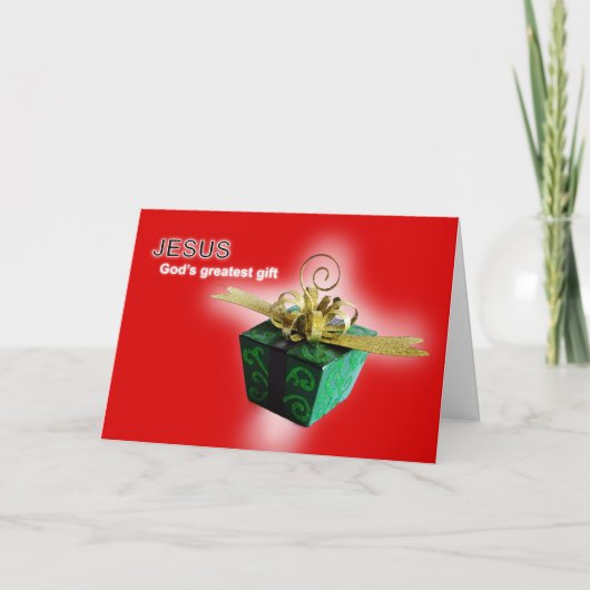Gottes bestes Geschenk Feiertagskarte (Vorderseite)