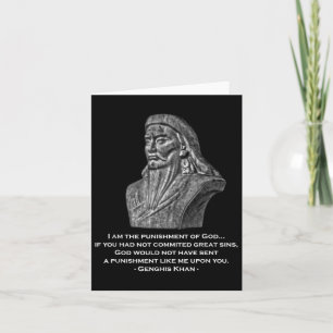 Gottes Bestrafung - Zitat von Genghis Khan Karte