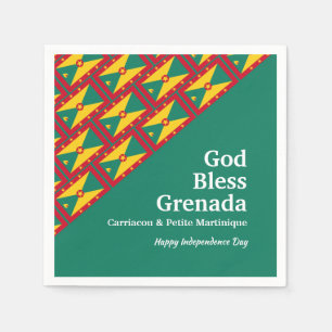 GOTTES BLESS GRENADA Benutzerdefinierter Text GRÜN Serviette
