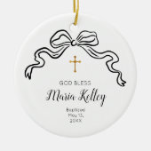 Gottes Bless Taufe Christliches Minimalistisches G Keramik Ornament (Vorne)