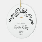 Gottes Bless Taufe Christliches Minimalistisches G Keramik Ornament (Links)