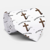 GOTTES BLESS UNUR ARMY mit robustem Kreuz Krawatte (Gerollt)