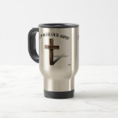 GOTTES BLESS UNUR ARMY mit robustem Kreuz Reisebecher (Vorderseite Links)