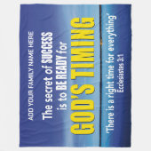 GOTTES Christliche Bibelfamilie ZEIT Personalisier Fleecedecke (Vorderseite)