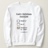 GOTTES CHRISTMAS CHECKLIST Christliche Frauen Sweatshirt (Design vorne)