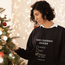GOTTES CHRISTMAS CHECKLIST Christliche Frauen Sweatshirt