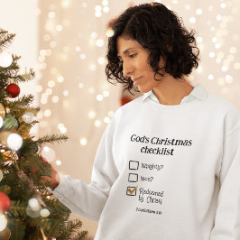 GOTTES CHRISTMAS CHECKLIST Christliche Frauen Sweatshirt