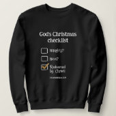 GOTTES CHRISTMAS CHECKLIST Christliche Frauen Sweatshirt (Design vorne)