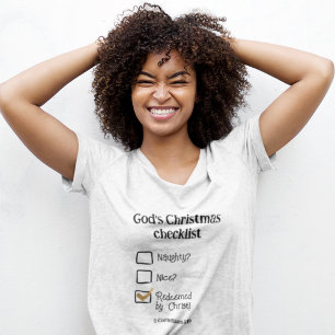 GOTTES CHRISTMAS CHECKLIST Christliche Frauen T-Shirt