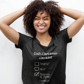 GOTTES CHRISTMAS CHECKLIST Christliche Frauen T-Shirt