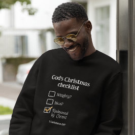 GOTTES CHRISTMAS CHECKLIST Christliche Männer Sweatshirt