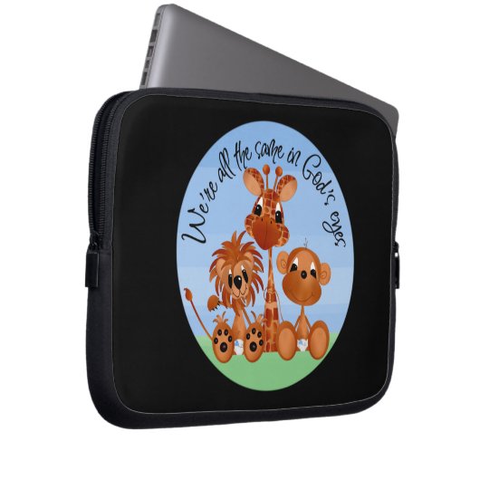 Gottes elektronischer Sieb Laptopschutzhülle (Vorne Rechts)