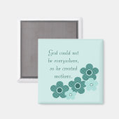 Gottes erschaffene Mütter Gemusterte Blume Magnet, Magnet (Vorderseite/Rückseite)