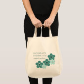 Gottes erschaffene Mütter Gemusterte Blume Tasche, Tragetasche (Vorderseite (Produkt))