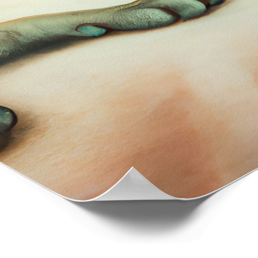 Gottes erschaffenes Cat Portrait Art Poster (Ecke)