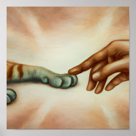 Gottes erschaffenes Cat Portrait Art Poster