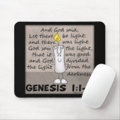 Gottes erschaffenes Licht-Genesis-Candlestick-Zeic Mousepad (Mit Mouse)