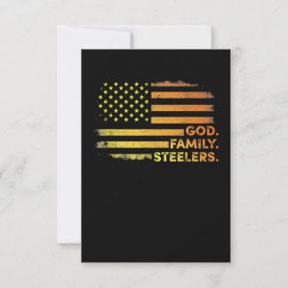 Gottes Familie Steelers Pro US-Flagge Karte