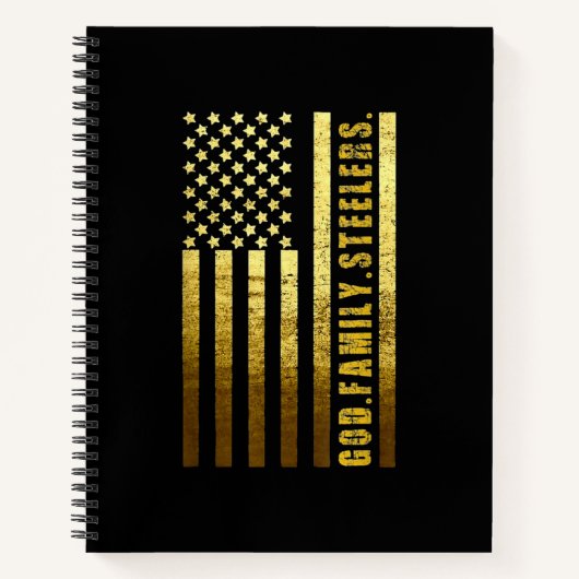 Gottes Familie Steelers Pro US-Flagge Notizblock (Vorderseite)