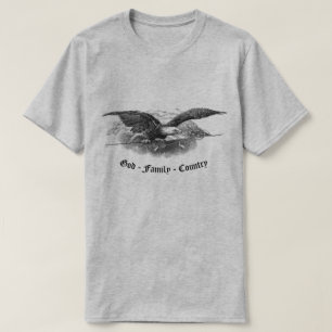 Gottes Familienland Amerika Adler Amerikaner T-Shirt