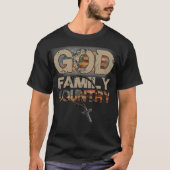 Gottes Familienland US-Flagge Patriotisch Christli T-Shirt (Vorderseite)