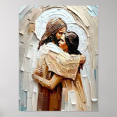 Gottes Flüstern, Christliche Kunst, Digitale Jesus Poster (Vorne)
