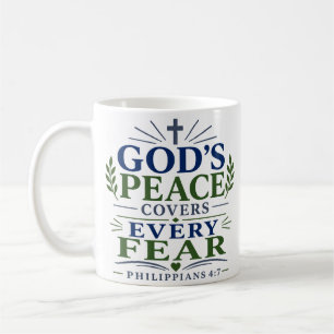 Gottes Frieden bedeckt jede Angst Inspirierender S Kaffeetasse