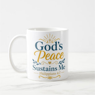 Gottes Frieden erhält mich Spiritueller Spruch Kaffeetasse
