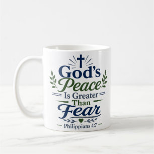 Gottes Frieden ist größer als Angst Christliches Z Kaffeetasse