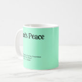 Gottes-Friedens-Tasse Kaffeetasse (Vorderseite Links)