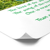 Gottes Garten (Gedicht) - Plakat / Druck (Ecke)