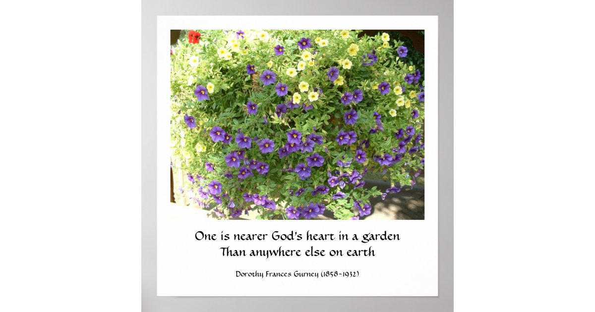 Gottes Garten (Gedicht) Plakat / Druck Zazzle.de