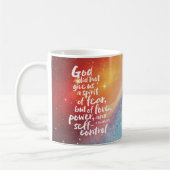 GOTTES Geist der Liebe - KEINE ANGST - Christliche Kaffeetasse (Links)