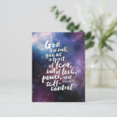 GOTTES Geist der Liebe - KEINE ANGST - POWER Bible Feiertagspostkarte (Stehend Vorderseite)