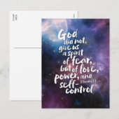 GOTTES Geist der Liebe - KEINE ANGST - POWER Bible Feiertagspostkarte (Vorne/Hinten)