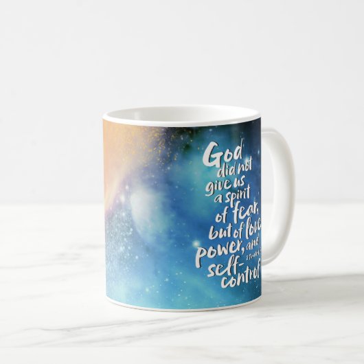 GOTTES Geist der Liebe - KEINE ANGST - POWER Bible Kaffeetasse (VorderseiteRechts)