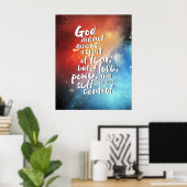 GOTTES Geist der Liebe - KEINE ANGST - POWER Bible Poster (Heimbüro)